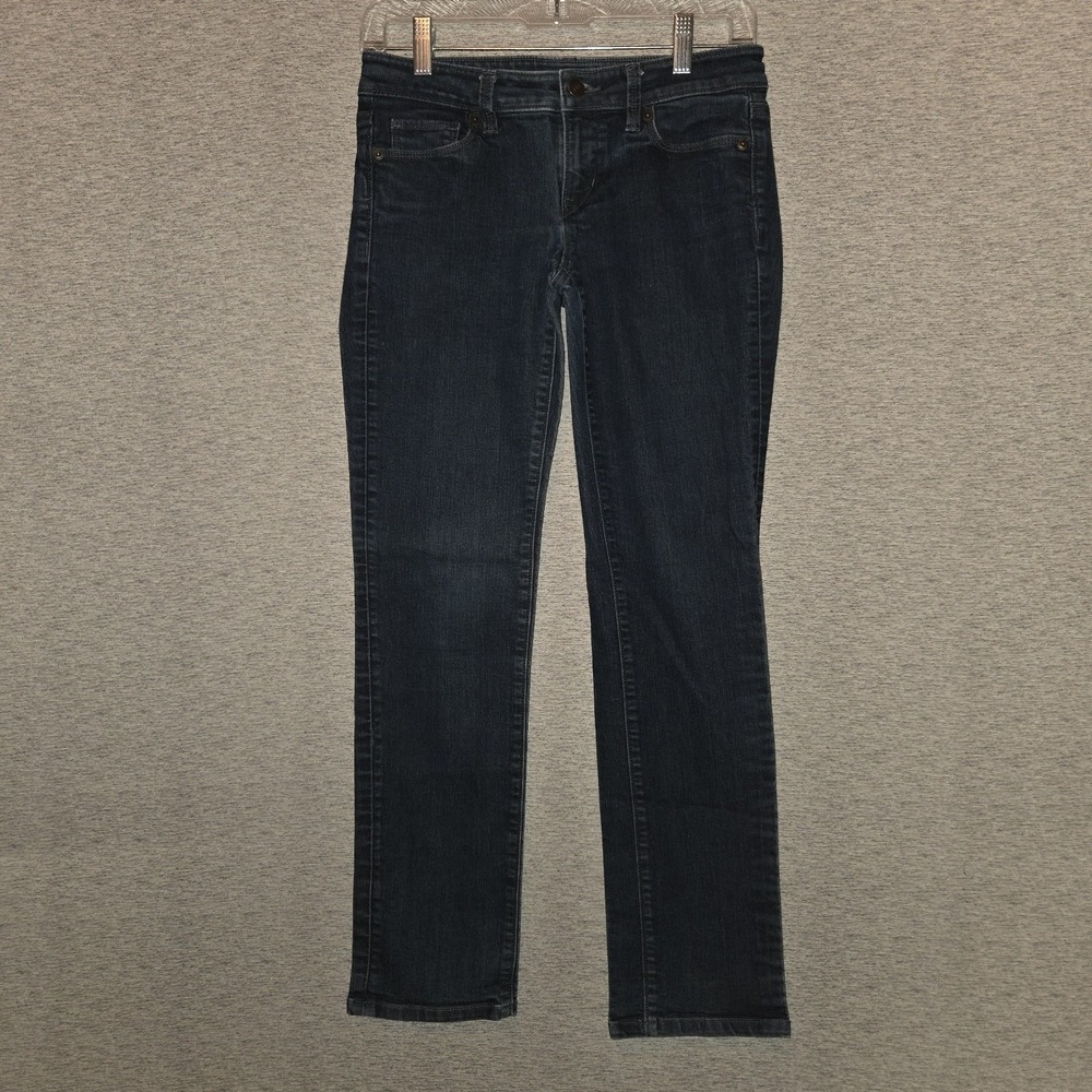 Ann Taylor Loft Modern Straight Jeans Womens 26/2 Petite Dark Wash Denim 29x28